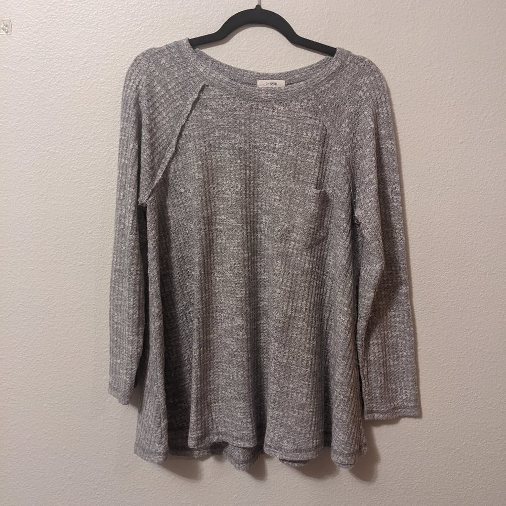 Grey Thermal Long Sleeve Tunic